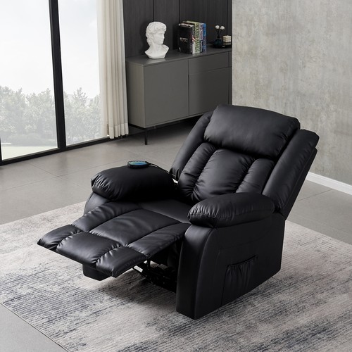 Massage recliner sofa - recliner, leather