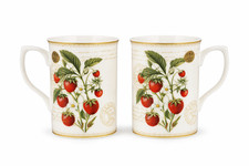 2x Strawberry Pattern Mugs