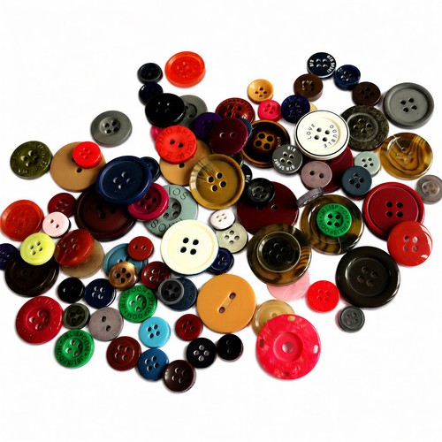 Coloured mixed buttons - coloured,
