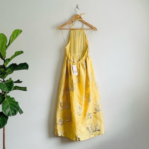 Zara yellow long halter dress - zara,