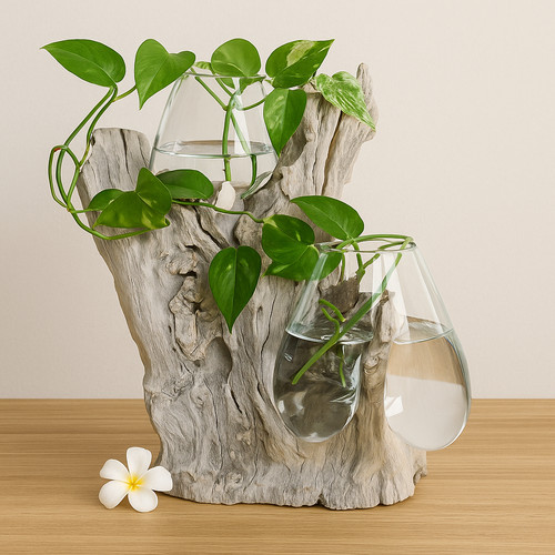 Molten glass burl wood teak - molten,
