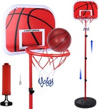 Adjustable Kids Basketball Hoop Stand Indoor/Outdoor Iron Backboard Child Set