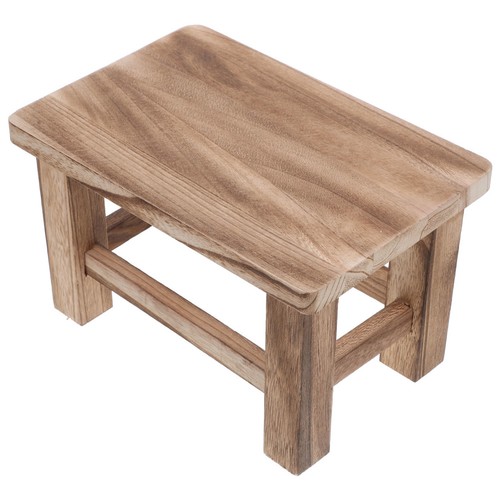 Small wood stool vintage - wood,