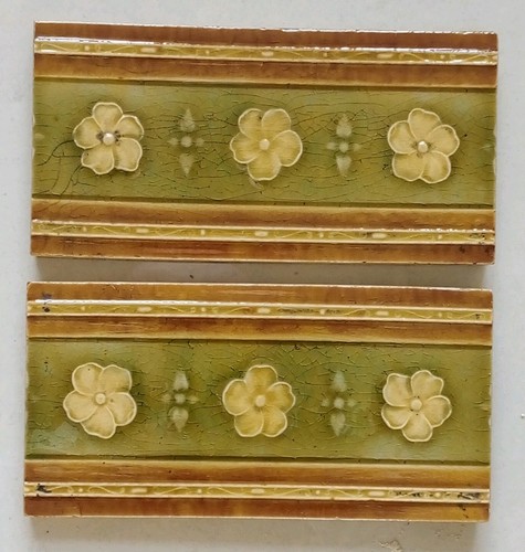 Antique victorian border tiles - victorian,