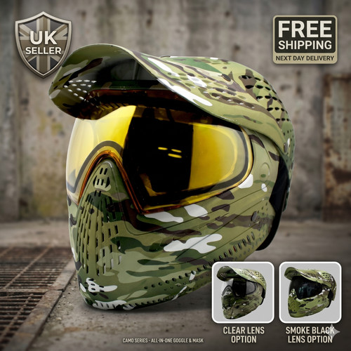 Paintball mask full face - paintball, lotus