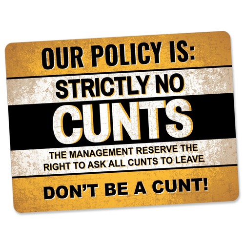 Nts retro metal sign - no,