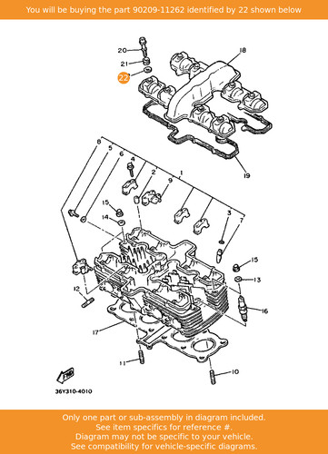 Yamaha washer 90209 11262 - yamaha, washer,