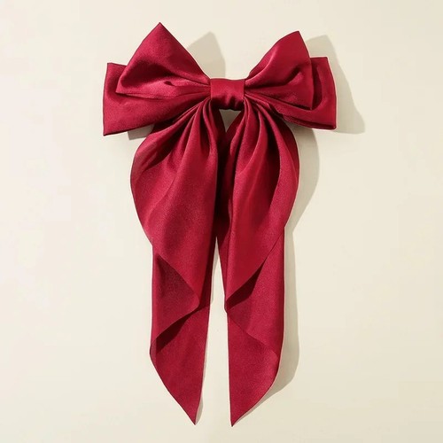 Big bow hair clips satin - clips,