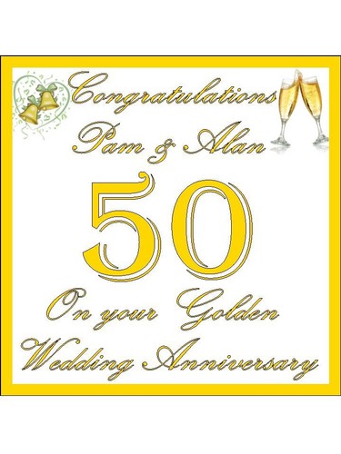 Personalised 50th golden - personalised,