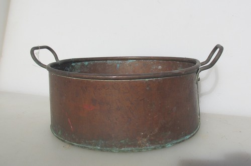 Antique copper jam pan fish - antique,