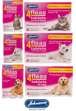JOHNSONS 4FLEAS TABLETS FLEA TREATMENT FOR CATS, KITTENS, PUPPIES AND DOGS 3/6