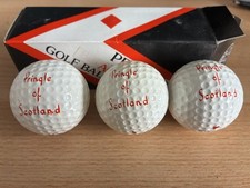 3x Vintage Golf Balls Penfold Ace With ‘Pringle Of Scotland Logo & Original Box