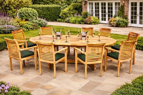 Seat large teak - large, garden