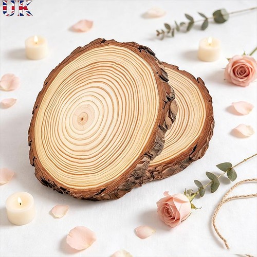 2pcs wooden log slices - wooden,