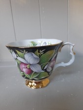 Royal Albert Provincial Flowers Lady's Slipper Tea Cup & Saucer Bone China 1975
