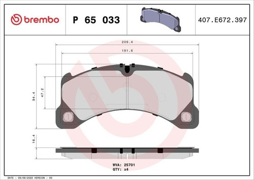 Brembo front brake pads - front,