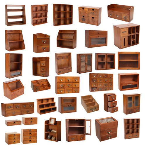 Small desktop wooden storage - desktop,
