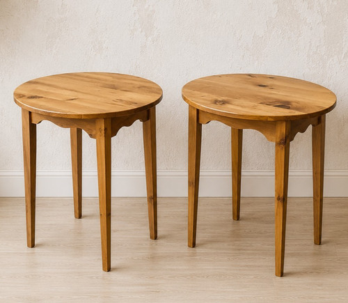 Farmhouse side tables pair - side,