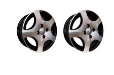 2 X TRAILER ALLOY WHEEL, 13", 5"J 4 STUD 100MM PCD, 30ET OFFSET, HORSE TRAILER