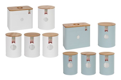 Metal bread bin - bread, tea