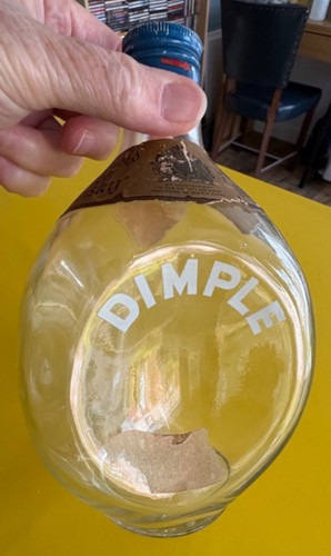 Dimple whisky bottle empty - dimple, bottle,