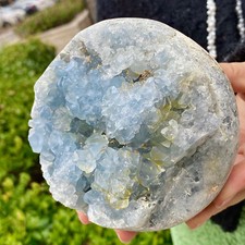 3.91LB Restoration of Natural Blue Crystal Cave Quartz Cluster Crystal Church