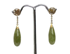 Jade Earrings 9ct Gold Jade