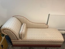 Vintage Pink Floral Chaise Lounge with Matching 3 Panel Room Divider Screen