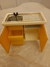 Sindy Yellow Eastham E-Line Kitchen Sink Unit 1970s Vintage