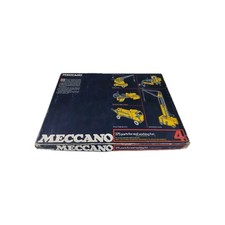 Vintage Meccano Construction Set No 4 Box & Manual 275 Parts / 66 Models 1970s