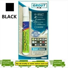 BLACK GROUT PEN ANTI MOULD REVIVES RESTORES TILE KITCHEN BATHROOM GROUT MARKER