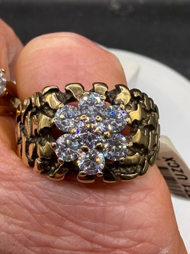 Mens gold nugget - gold, ring