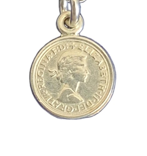 Silver coin medallion small - silver,