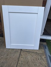 KITCHEN DOOR - GOOD QUALITY SOLID MAPLE  WHITE PRIMED 600 X 720 STOCK DZ684