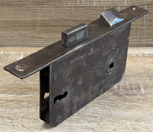 Antique metal rim lock door - lock,