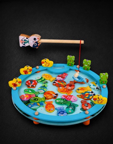 Wooden pond fishing game kids - pond,