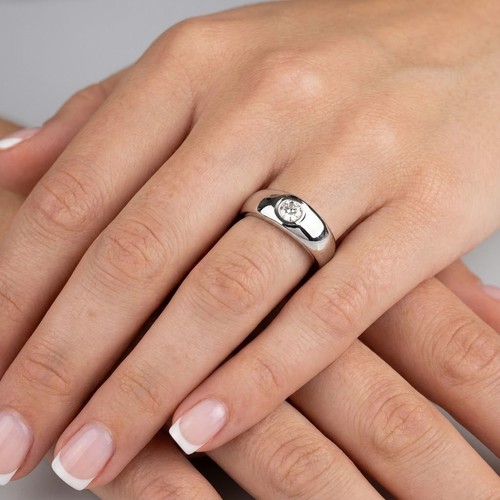 Platinum solitaire mens ring - mens,