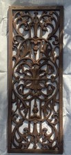 Victorian Iron Floor Grate Grille Vent  Drain Cover Antique Church Ornate 23in 