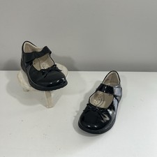 Mary Jane Shoes Girls 1.5Y / EU 33 Pediped Black Patent Leather Flex System