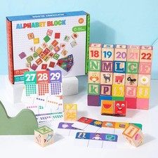 Wooden ABC 123 Block Set 40
