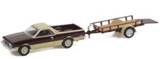 CHEVROLET El Camino + Trailer - 1984 - beige / brown - Greenlight 1:64