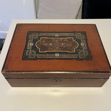 Antique Wooden Box Writing
