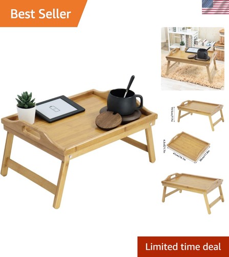 Bamboo bed table tray - bamboo,