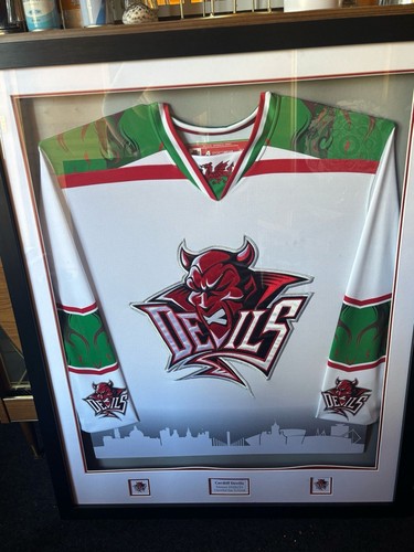 Cardiff devils framed jersey - cardiff,