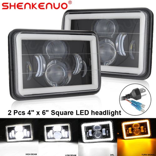 2pcs 4x6 inch led - 2pcs,