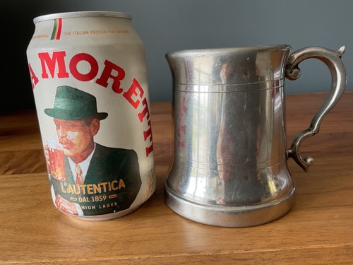 Pewter tankard small l - b,
