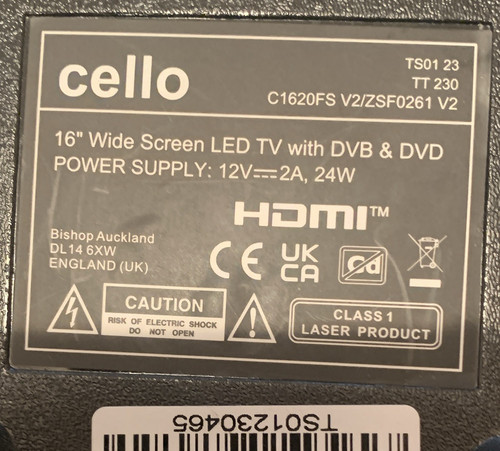 Cello c1620fs 16in led - c1620fs,