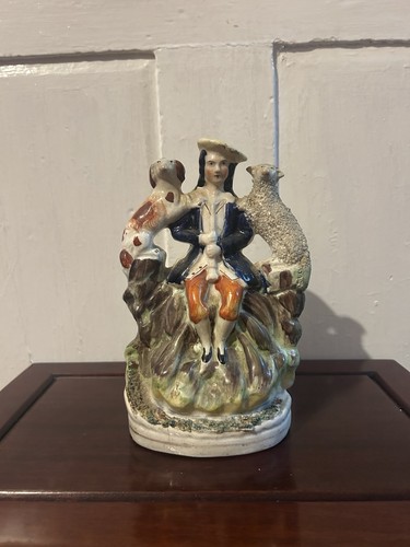 Antique staffordshire shepherd - antique,