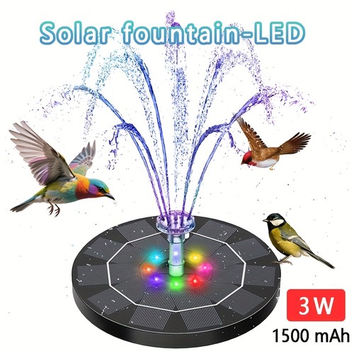 Led solar fountain with - 💥3w,