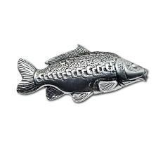 Mirror Carp Pin Badge Pewter